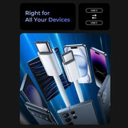 Original 60W PD USB-C USB C Fast Charger Cable For Apple iPhone 17 Air 16 Pro Max 15 Plus Type C Quick Charging Xiaomi Samsung