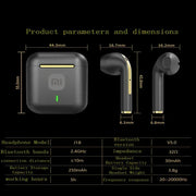 XIAOMI J18 True Wireless Earphone Noise Cancelling Headphone HiFI Stereo Game With Micr ﻿TWS In Ear Earbuds Waterproof Headset
