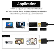DP to  Male to Female Converter 4K Display Port to -Compatible Adapter Video Audio HD Cable for PC TV Laptop Projector